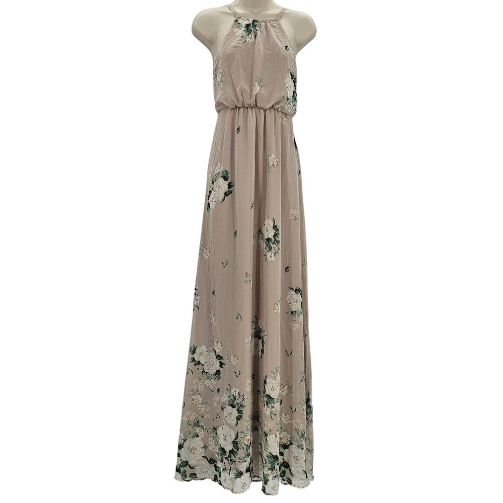 Show Me Your Mumu Womans size S Amanda Maxi Dress Floral Chiffon High Neck NEW